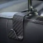 2pcs Carbon Fiber Car Back Seat Hooks Headrest Storage Hook Interior Accessories