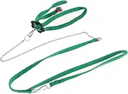 COLLBATH Outdoor Walk Harness for Lizards 1.2m Reptile Leash Adjustable Size Easy Install Green