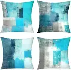 Teal Throw Pillow Cover,Pack of 4 Soft Velvet Decorative Cushion Cover for Sofa