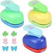 3Pcs Shape Paper Punch,Craft Hole Puncher Set,Paper Punchers,Craft Holes Punch,Portable Shape Hole Puncher Set,Easy to Use Craft Shape Puncher for Kids DIY Crafts (Style 2)