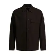 [Stone Island] Stone Island Patch-pocket Buttoned Shirt Jacket L BROWN