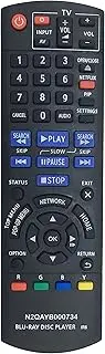 VINABTY N2QAYB000734 Replaced Remote fit for Panasonic Blu-Ray Disc Player DMP-BD77 DMP-BD87 DMP-BD871 DMP-BD875 DMP-DB87P-K DMP-BD87-K DMP-BDT87 DMP-DBS100