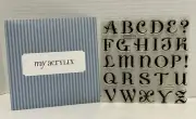 Close to My Heart My Acrylix BELIEVE CAPS Stamps ABC Letters Scrapbooking NEW