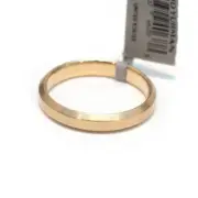 New DAVID YURMAN Men's 4mm Beveled Edge Band Ring in 18K Yellow Gold Size 10.5
