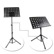 Adjustable Music Conductor Stand Sheet Metal Tripod Holder Mount Folding Stage