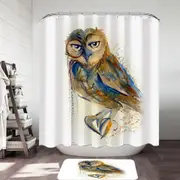 Art Drawing Sophisticated Owl Shower Curtain