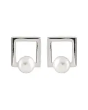 Splendid Pearls Silver 6-7mm Freshwater Pearl Earrings