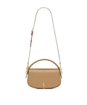 Saint Laurent Voltaire Logo Plaque Shoulder Bag One size DARK CORK