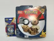 Mega Construx, Pokemon, Build & Show Eevee + Bonus Pokémon Cards (Rare)