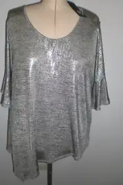 TS Taking Shape Mirabelle Shimmer Tunic Sahara Sunset Champagne Size XL (22-24)