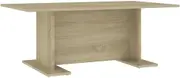 vidaXL Coffee Table Indoor Living Room Bedroom Accent Couch Sofa Centre Table Desk Home Furniture White and Sonoma Oak Engineered Wood