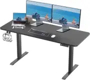 140 X 60Cm Electric Height Adjustable Desk, Work Table for Home Office Sit Stand