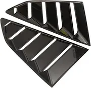 FELTECHELECTR 1 Pair Car Accessories Rear Window Blinds Louvered Shutter Vent Panels Stylish Black Trim for Easy Peel and Stick Installation Enhance Vehicle Appearance and Protection