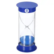 40 Min Sand Timer, Round with Plastic Cover, Count Down Sand Clock Glass Blue