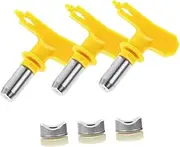 Alipis 3Pcs Airless Spray Tips Durable Nozzle for Paint Sprayers for Water Based Coatings Compatible with Major Airless Systems