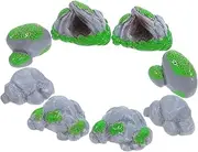 Mipcase DIY Mini Landscape Accessories 8pcs Resin Fairy Garden Rocks Moss Decorative
