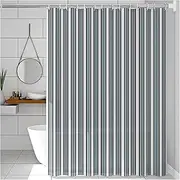 Personalized Fashion Vertical Stripes Art Shower Curtain with Hook Durable Waterproof Foggy Soft Thick Environmentally Friendly Odor-Free Partition Curtains, W150CMxH180CM