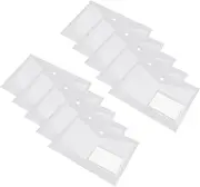 HOUDERCO 20Pcs Transparent File Holders with Snap Closure Document Bags for Office Organization Easy Access to Important Papers and Business Cards