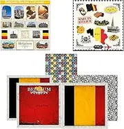Scrapbook Customs Themed Paper and Stickers Scrapbook Kit, Belgium Sightseeing