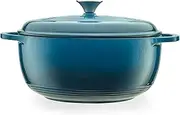 [Mercer Culinary] Enameled Cast Iron Round Dutch Oven, 6 qt., Turquoise