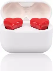 Earbuds, Heart Shaped Bluetooth Headphones Noise Canceling Stereo in Ear Light W