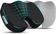 Physio Factory Seat Cushion - Office Chair Cushion, Memory Foam Sitting Comfort - Ergonomic Coccyx, Back, Tailbone Pain Relief Pad Pillow Support for Car Seat Cushion, Desk Chair, Gaming, Wheelchair