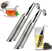 Fine Mesh Reusable Compact Design Slim Stainless Steel Tea Infuser Strainer Filter for Loose-Leaf Brewing- Dishwasher & Space Safe for Home/Travel