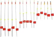 Portable Mini Ice Fishing Rod Top Tip 15pcs Set with Bobber Indicator Fishing Tackle for Winter Outdoor Fishing