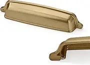 CABDM 10 Pack 5 inch (128mm) Champagne Bronze Cabinet Cup Pulls Drawer Pulls Kitchen Hardware Cabinet Handles Drawer Handles Knobs Cup Pull.