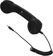 HOMSFOU Classic Handset Retro Telephone Receiver with Adjustable Tone Cell Phone Receiver Black for Access