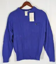 Vintage Allison Smith Women's Medium Blue Collared Sweater Lambswool Angora