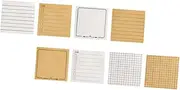 BCOATH 8Pcs Adhesive Memo Stickers for Students Office Creative Reminding Notes Line Designs Convenient and Reusable Stationery for Easy Organization