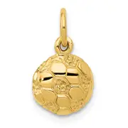 14K Yellow Gold Soccer Ball Charm