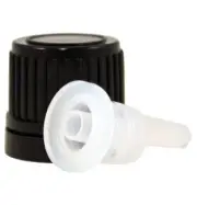 18 mm Tamper-Evident Dropper cap w/ Orifice Reducer / Essential Oil Cap 25 piece