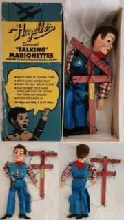 RAMBLING ROY, COWBOY - HAZELLE'S "TALKING" MARIONETTE - 1950's COLLECTIBLE