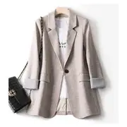 One-Button Blazer Almond - XL