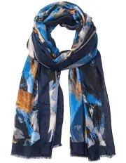 [Gregory Ladner] Abstract Painter Scarf in Blue