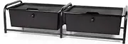 Richards Homewares 9500442 Metal Frame Underbed Storage with Lids, Black, 2-Drawer