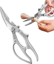 Kitchen Scissors | Poultry Shears Kitchen Food Scissors,Meat Vegetables Cooking Gadgets with Safety Lock and Spring for Restaurant, Picnic, Camping, Canteen