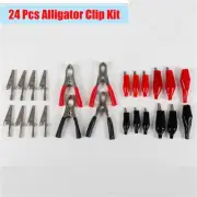 Electric Battery Alligator Clip Charging Clips Connector Assortment Kit 24Pcs