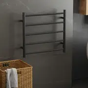 Advwin Electric Heated Towel Rail Wall Mounted Bathroom Towel Warmer Ladder Dryer Rack Black