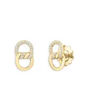 Roberto Coin 18K Gold Cialoma Diamond Pave Twist Stud Earrings