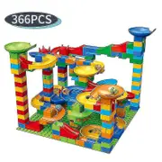 84-504pcs Small Size Marble Race Run Blocks Maze Ball Track Building Blocks Plastic Funnel Slide Assemble Diy Bricks Kids Gift 366pcs