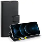 For Apple iPhone 12 Pro Max Case, Hanman Wallet Leather Flip Magnetic Stand Case Cover (Black)