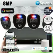 Swann 8MP 4K DVK 456804RL Enforcer 4 Camera 4 Channel DVR w/motion-active light