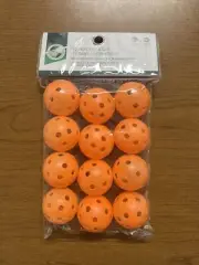Jef World Of Golf Orange Practice Balls 12ct Simulates Flight Quality Plastic
