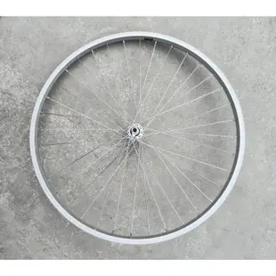 26吋 26x1.75 前輪 後輪 ［ 白鐵車支仔 白鐵輻條 ］ 鋁合金 輪框 輪圈 登山車【阿順腳踏車自行車單車】