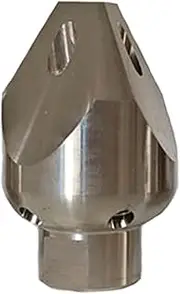 Jetter Nozzle Flusher Pipe Nozzles High Pressure Quick Connector Spray Head, Durability, Stainless Steel Cleaning Nozzle, Front 3 Rear 5, 6.1cmx3.9cm