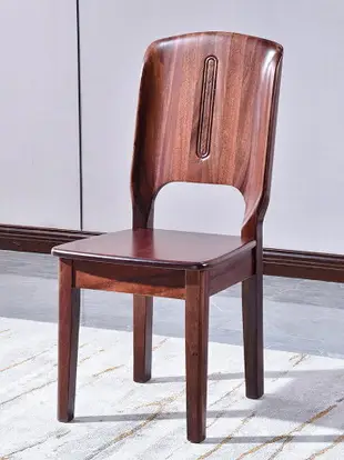 【免運】美雅閣| 新中式烏金木實木餐桌椅組合可伸縮方圓兩用吃飯桌輕奢家用小戶型