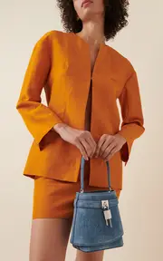 [Givenchy] Lock-Detailed Denim Bucket Bag